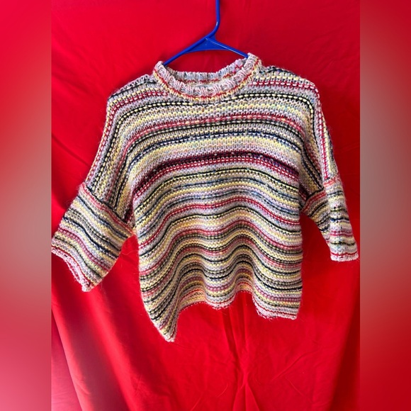 Ganni Sweaters - Ganni Multicolor Striped Crewneck Sweater